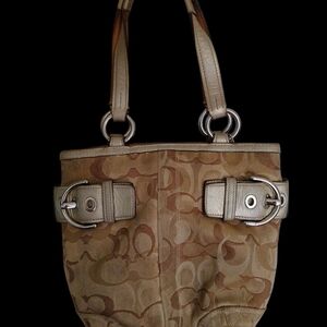 Stylish Tan Patterned Shoulder Bag